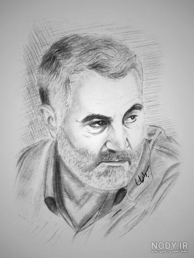 تصاویر سیاه قلم سردار سلیمانی ۱۴۰۰ - عکس نودی تصاویر سیاه قلم سردار سلیمانی ۱۴۰۰ - عکس نودی