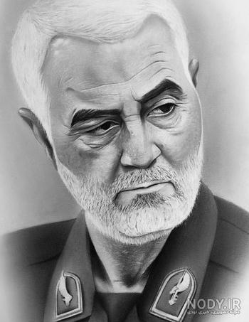 عکس حاج قاسم سلیمانی به صورت نقاشی عکس حاج قاسم سلیمانی به صورت نقاشی
