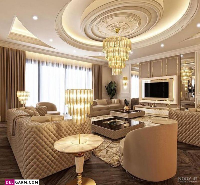 عکس دکوراسیون پذیرایی ایرانی با طراحی های شیک و جدید برای شما