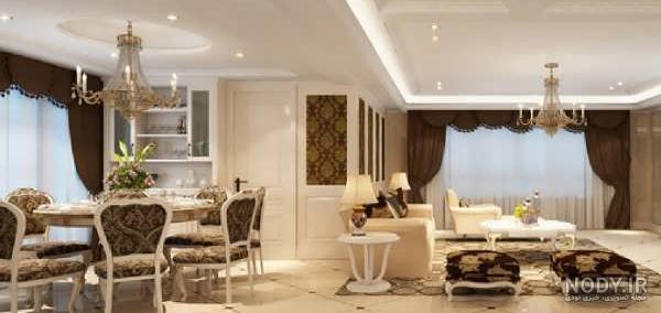 عکس زیباترین طرح دکوراسیون داخلی سالن پذیرایی و نشیمن مدرن