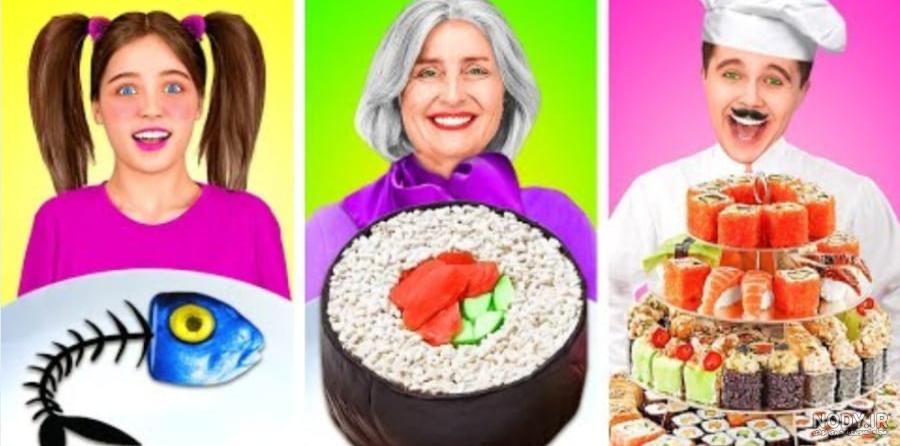 عکس غذای چینی سوشی عکس غذای چینی سوشی