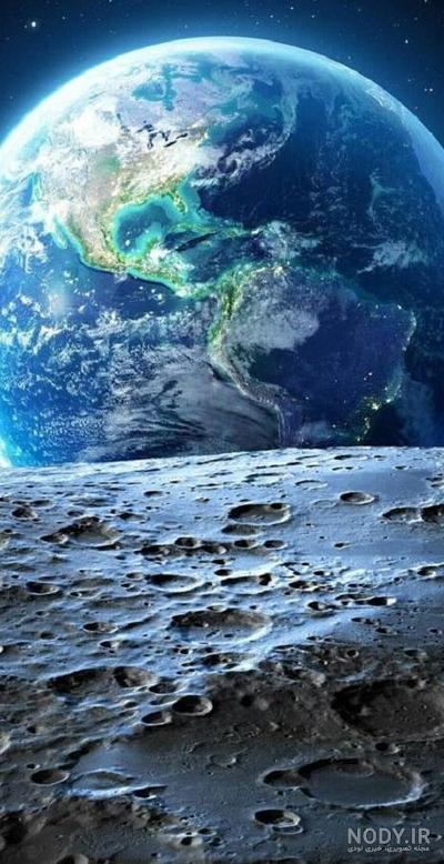 عکس کره زمین در شب برای پس زمینه