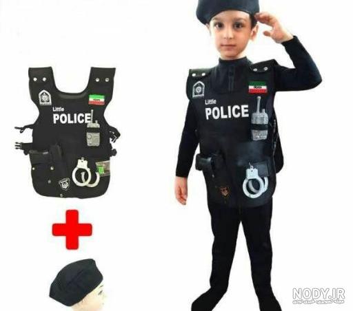 لباس پلیس بچه گانه در 5 مدل مختلف سایز بندی متنوع |کوکوشاپ
