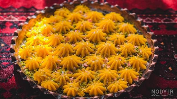 طرز تهیه حلوای زعفرانی خوشمزه و مجلسی مرحله به مرحله