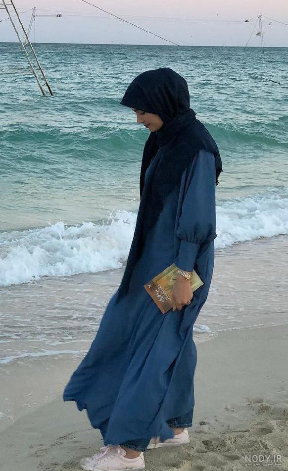 عکس دختر چادری از پشت سر برای پروفایل