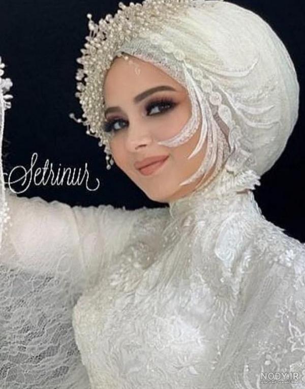 مدل تور عروس با حجاب و پوشیده جدید و لاکچری | ساتیشو