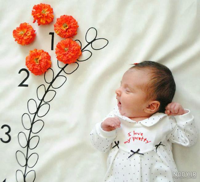 ایده عکس ماهگرد ساده