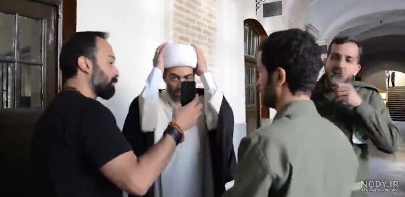 رضا عطاران و ویشکا آسایش در پشت صحنه "نهنگ عنبر2"/عکس