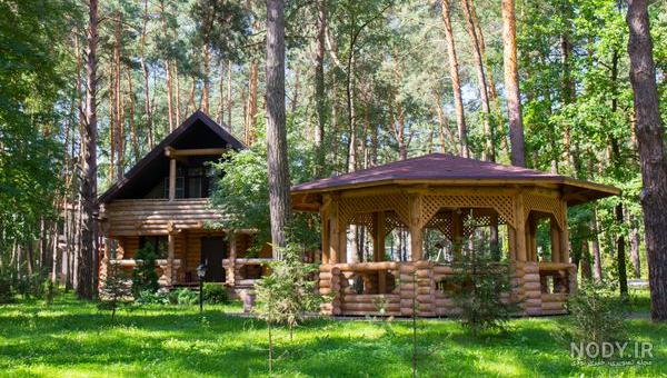  عکس کلبه در جنگل پاییزی