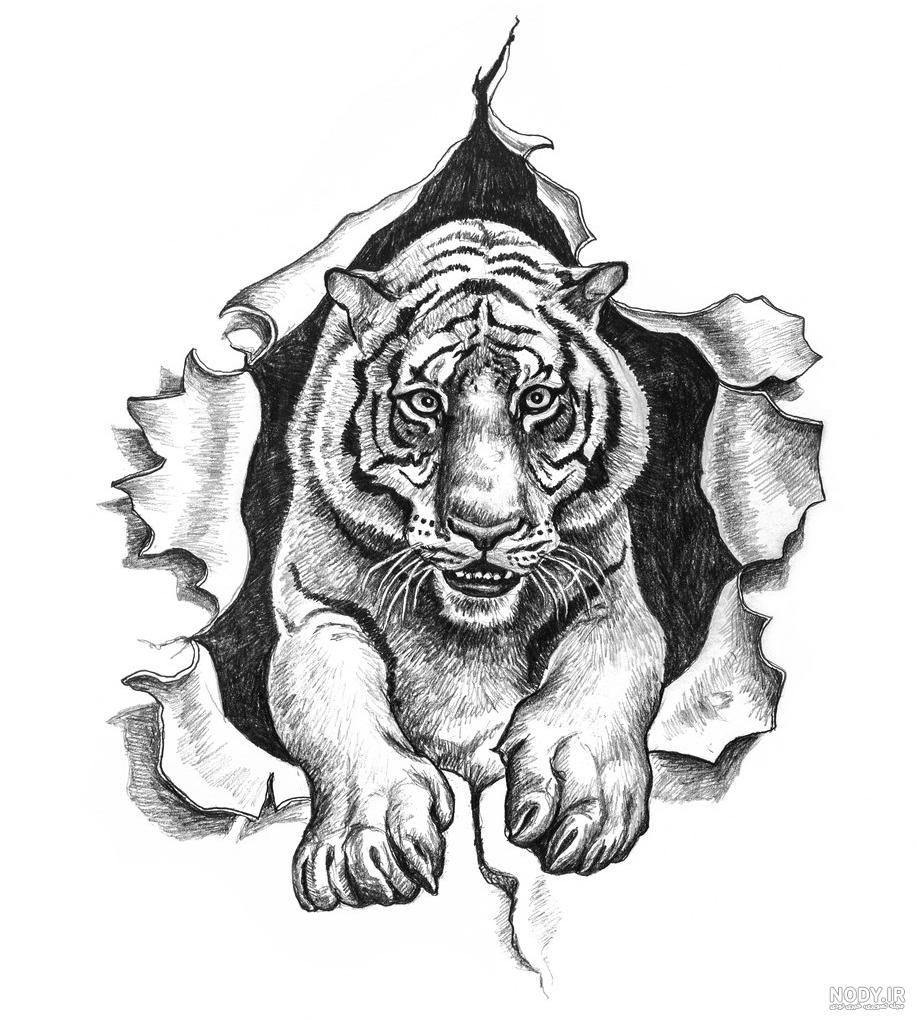 طرح نقاشی سیاه سفید