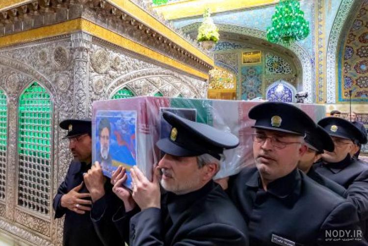 فاتحه خوانی سیدحسن خمینی بر پیکر شهید رئیسی + عکس فاتحه خوانی سیدحسن خمینی بر پیکر شهید رئیسی + عکس