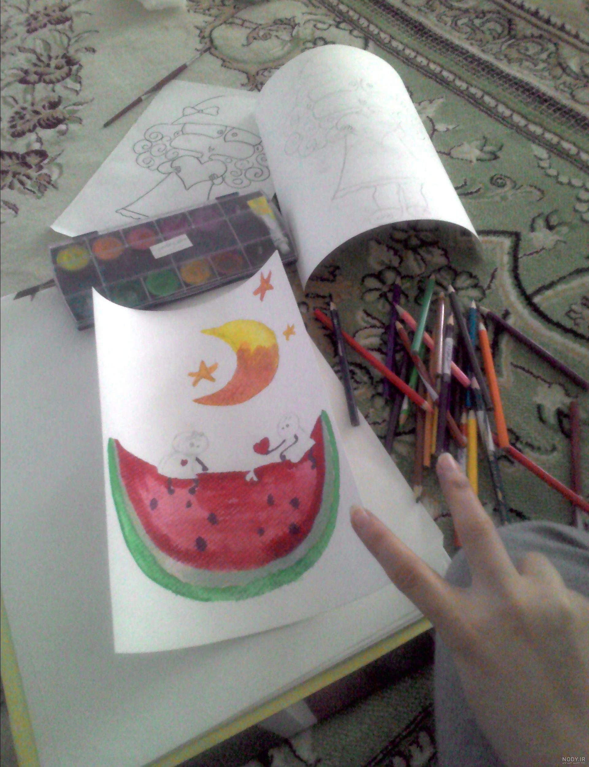 عکس پرنده در حال پرواز نقاشی