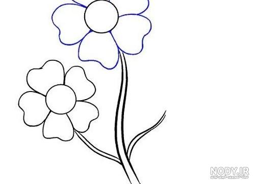 نقاشی گل رز قرمز ساده - عکس نودی