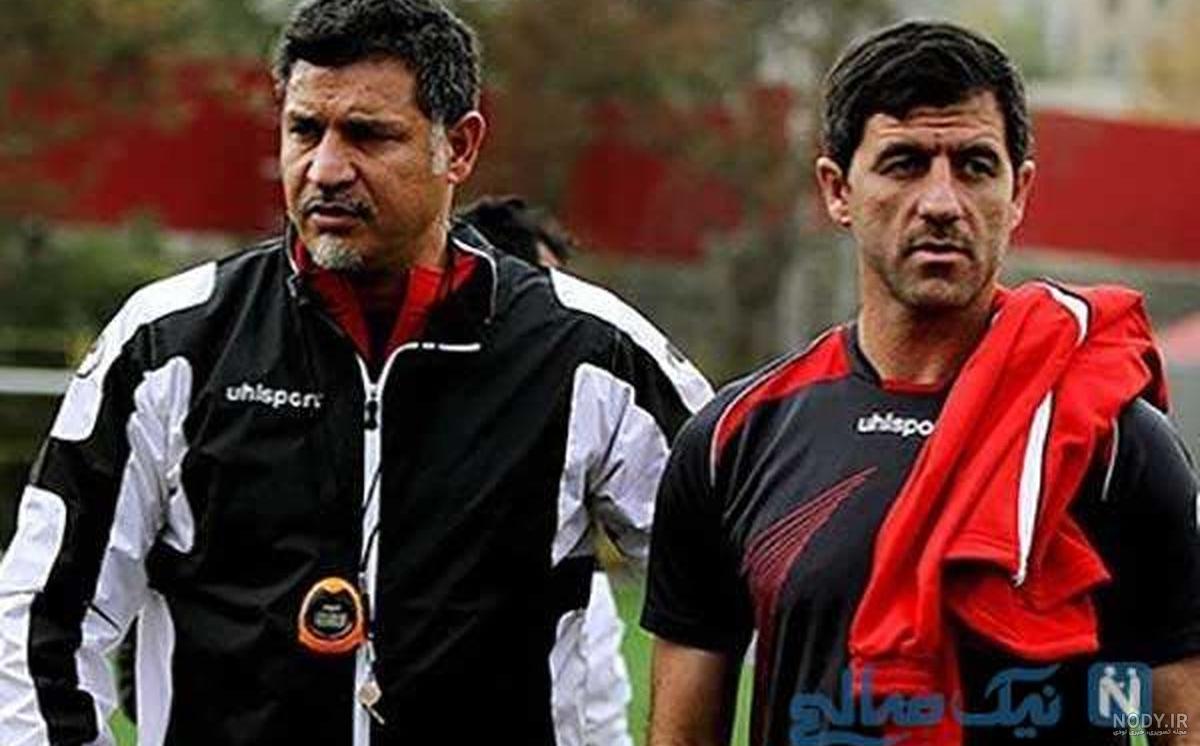 کریم باقری و علی دایی | دایی و کریم باقری سال‌ها سال قبل در پرسپولیس