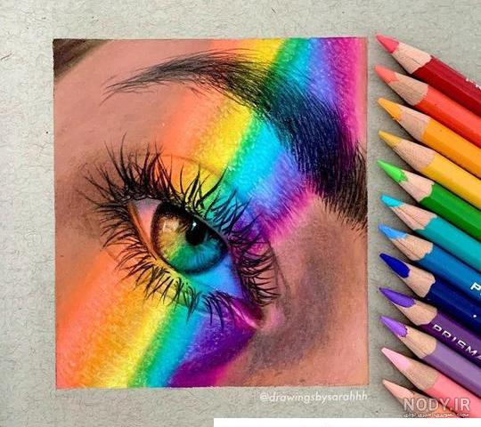 عکس نقاشی چهره دختر رنگی عکس نقاشی چهره دختر رنگی