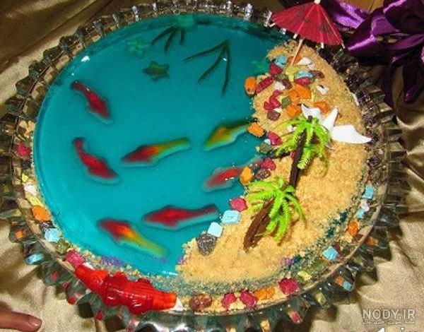 تزیین ژله با میوه با ایده های خلاقانه و جدید برای مهمانی