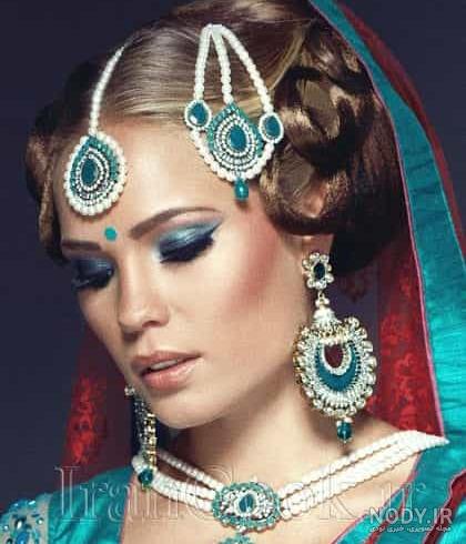 عکس شینیون مو برای صورت کشیده