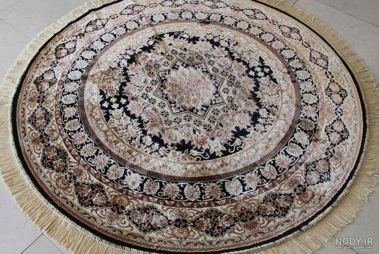 فرش گرد ماشینی | قیمت فرش دایره ای فانتزی کاشان +[ارزان]