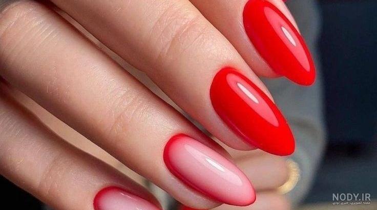 مدل ناخن قرمز؛ برای یلدا این دیزاین ناخن ها حسابی به کارت میاد
