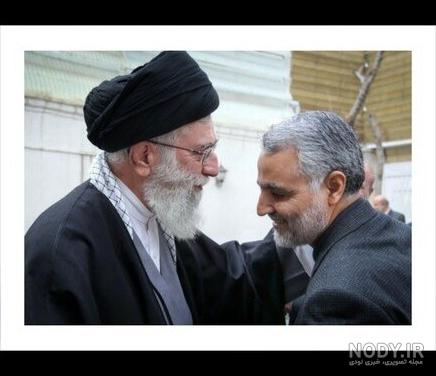 تصاویری از شهید سپهبد قاسم سلیمانی در کنار رهبر معظم انقلاب