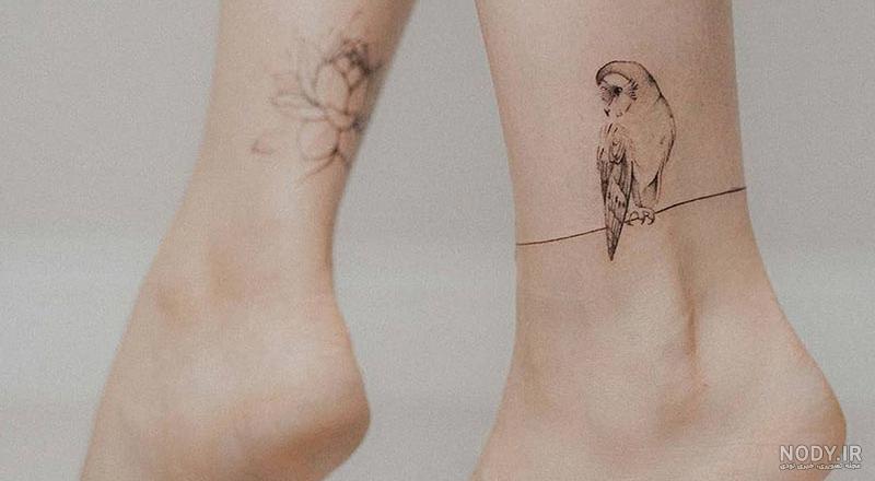 عکس تاتو روی ساق پا دخترانه عکس تاتو روی ساق پا دخترانه
