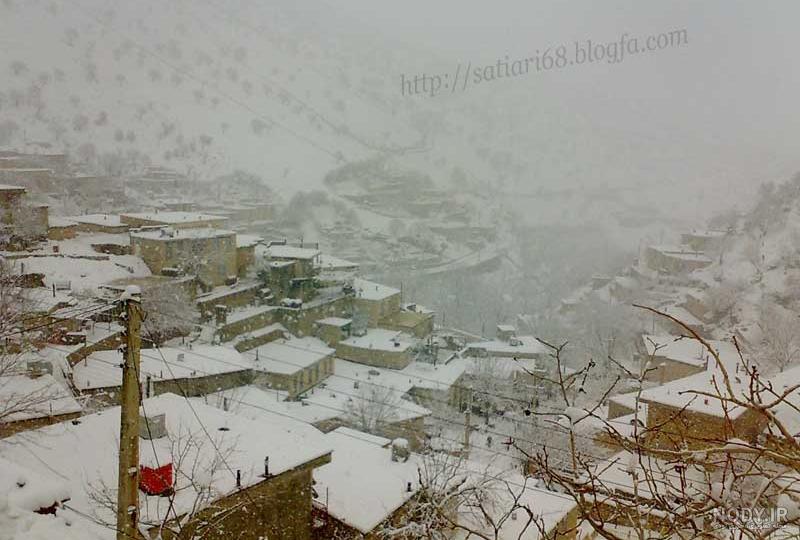 عکس زمستان در روستا