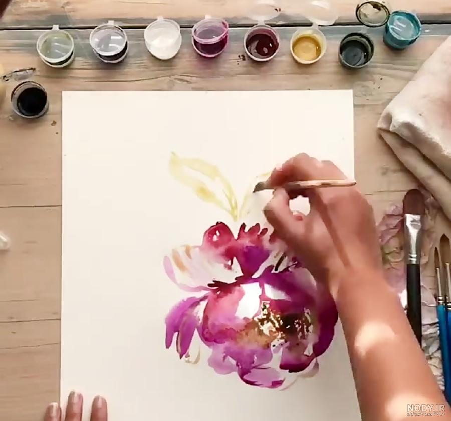نقاشی گل قشنگ ️ [ بهترین تصاویر ]