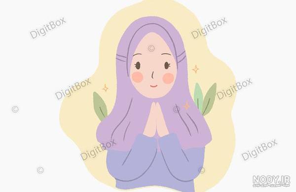 عکس نقاشی از دختر با حجاب برای پروفایل عکس نقاشی از دختر با حجاب برای پروفایل