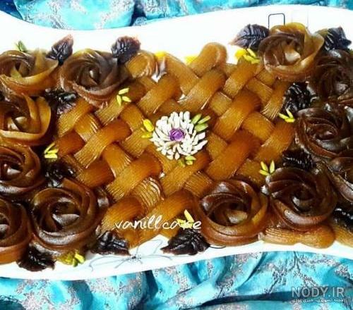 63 مدل تزیین حلوا مجلسی و شیک با ماسوره، چنگال و قالب برای مراسم ختم