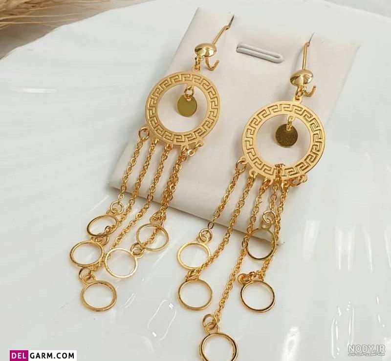 شیک ترین مدل گوشواره آویز طلا شیک ترین مدل گوشواره آویز طلا