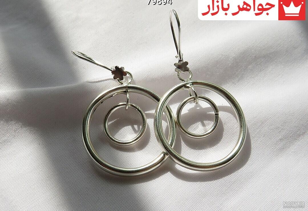 گوشواره جفت آویز دار طرح طلای قدیمی گوشواره جفت آویز دار طرح طلای قدیمی