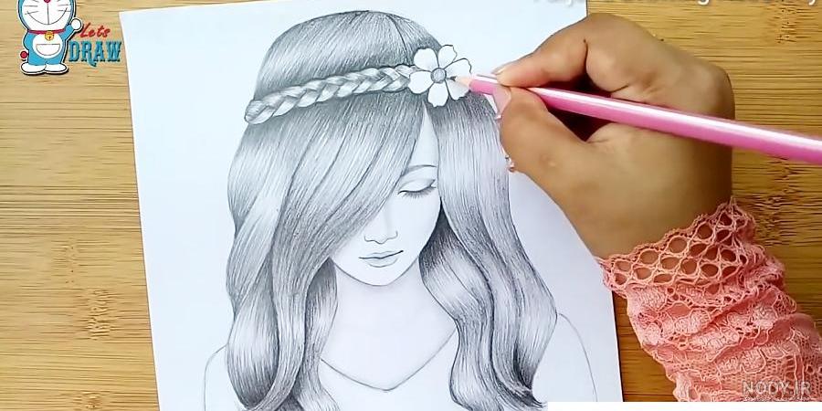 طرح نقاشی سیاه قلم فانتزی دخترانه طرح نقاشی سیاه قلم فانتزی دخترانه