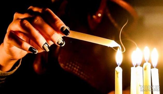 عکس نوشته و شمع های شام غریبان امام حسین (ع) برای پروفایل