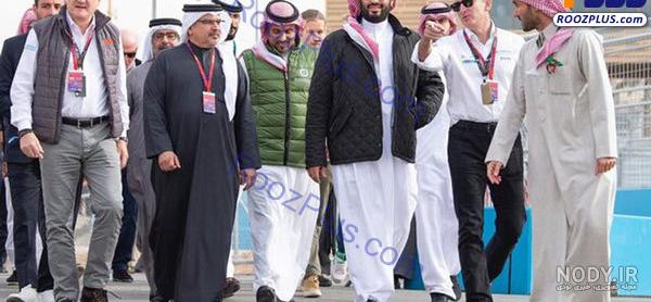 محمد بن سلمان به تماشای مسابقات فرمول E نشست/تصاویر