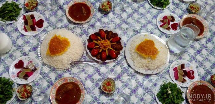 تزیین سفره ناهار همرا با سفره آرایی و دیزاین غذاهای ایرانی تزیین سفره ناهار همرا با سفره آرایی و دیزاین غذاهای ایرانی