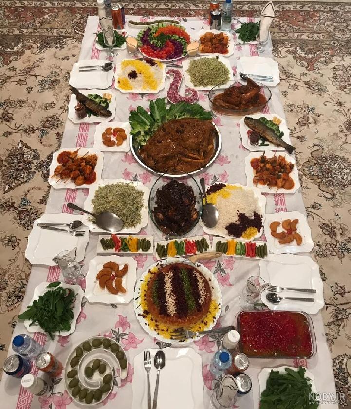 عکس از سفره غذاهای ایرانی عکس از سفره غذاهای ایرانی