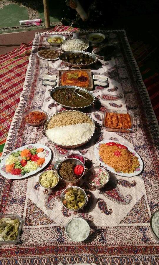 عکس از سفره غذاهای ایرانی عکس از سفره غذاهای ایرانی