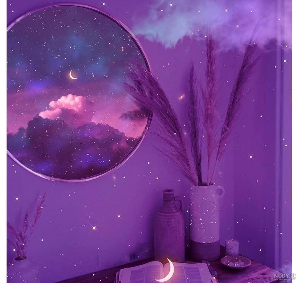 عکس پروفایل ماه با منظره شب و ابر + عکس و متن با موضوع ماه و