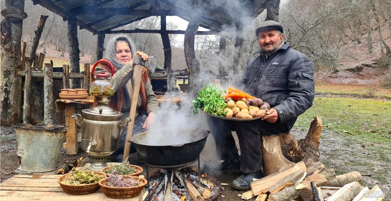 عکس روستای زیبا در زمستان - والپیپر و بک گراند