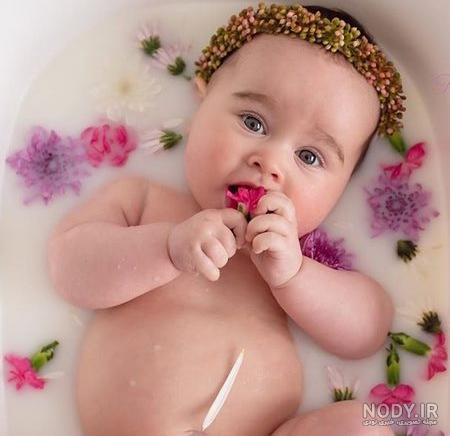 عکس دختر بچه چال گونه دار