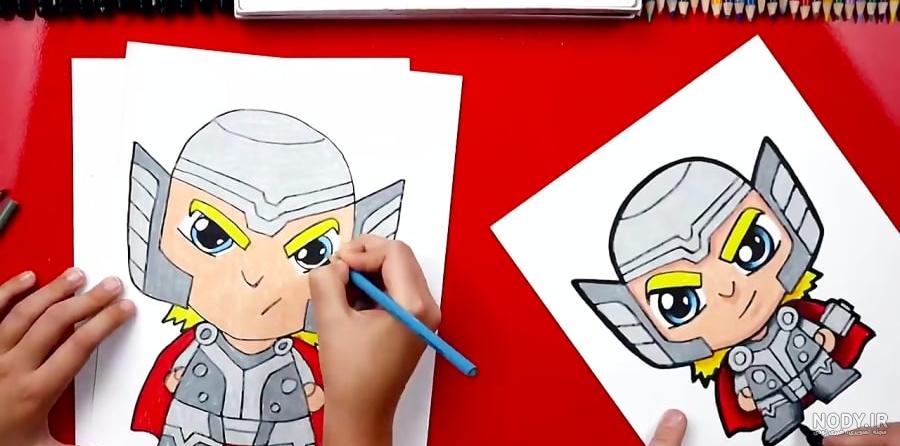 How to draw Thor
