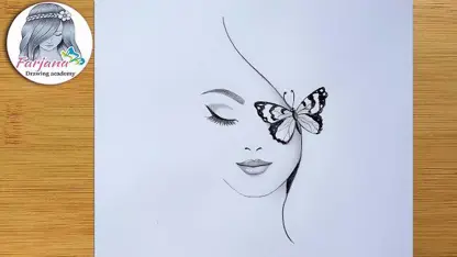عکس نقاشی دختر حجاب