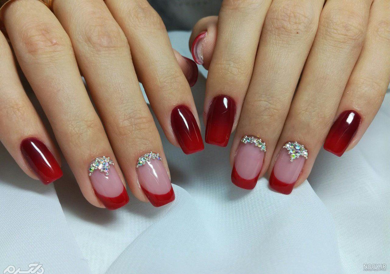مدل طراحی ناخن قرمز شیک و جدید+ لاک قرمز شاین و با کلاس مدل طراحی ناخن قرمز شیک و جدید+ لاک قرمز شاین و با کلاس