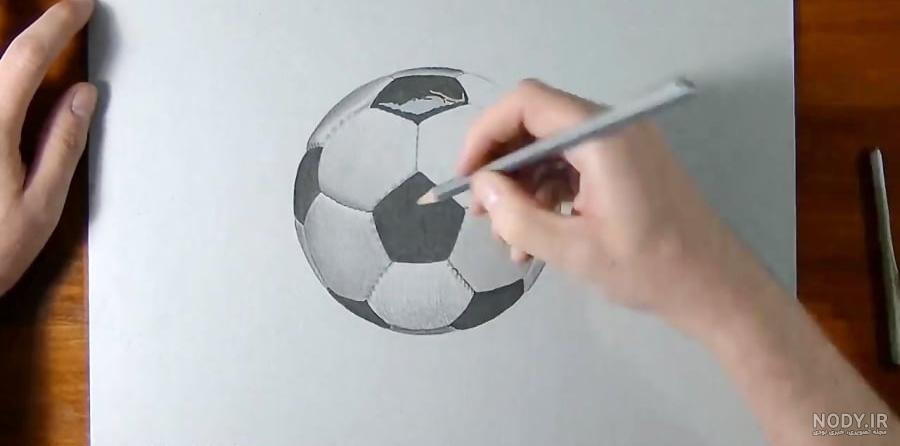 نقاشی ساده فوتبالیست