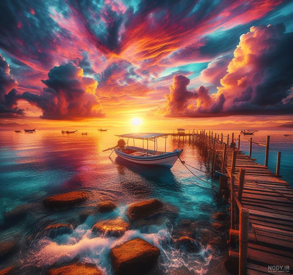 عکس خفن عکس طلوع خورشید در بهار