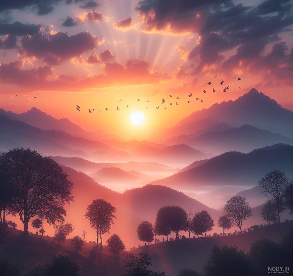 عکس خفن عکس طلوع خورشید در بهار