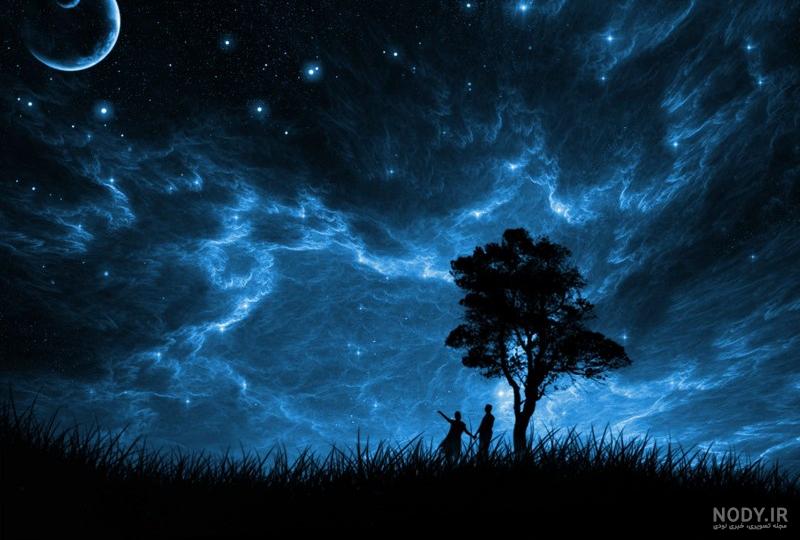 عکس آسمان ستاره دار شب