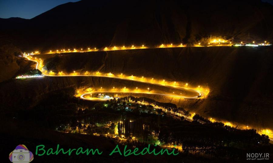عکس جاده شمال شب