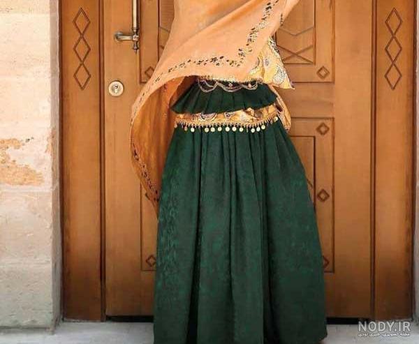 مدل لباس محلی سنتی ترکی آذری دخترانه - لباس محلی ترکی آذربایجانی