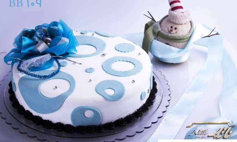 عکس کیک تولد مردانه رنگ ابی